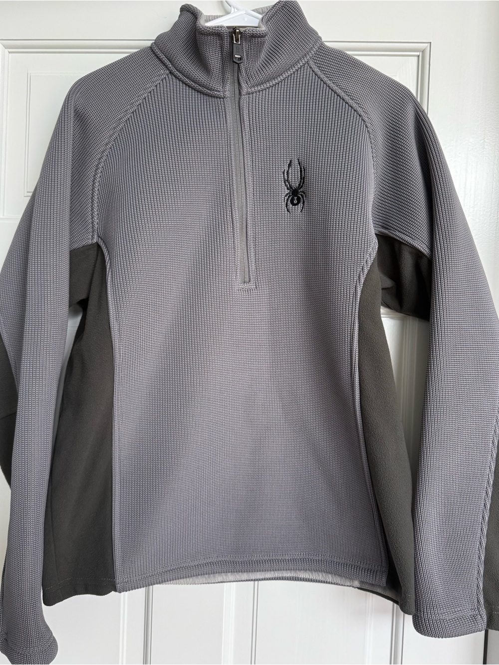 Spyder Men’s Gray & Dark Gray Half-Zip Thermal Jacket